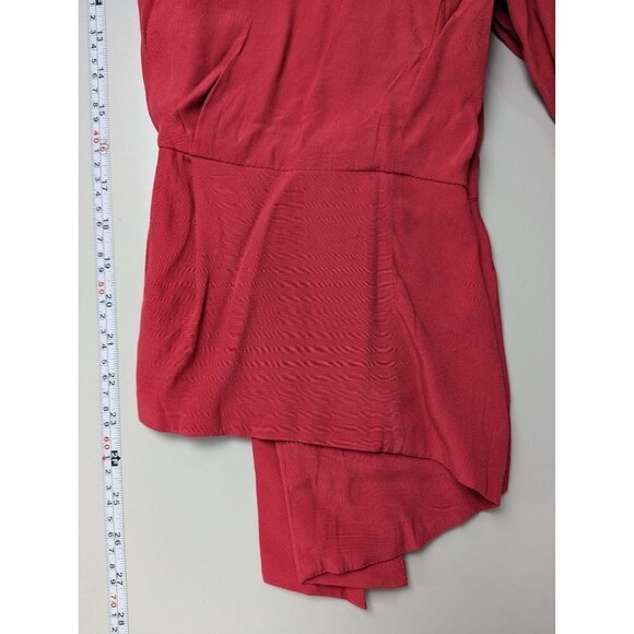 TopShop NWT Womens Stretch Blazer Jacket Size 4 3/4 Sleeve Pink Barbiecore - Picture 9 of 9